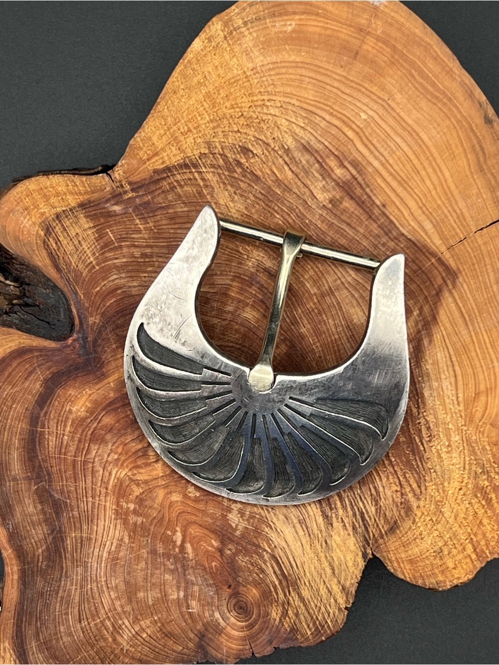 Native American Sterling Silver Belt Buckle - Picture 4 of 5